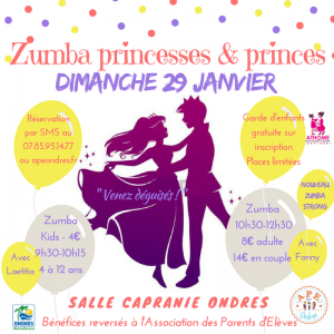 Zumba princesses et princes APE FCPE Ondres