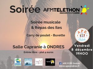 Soirée Téléthon 2017 Ondres